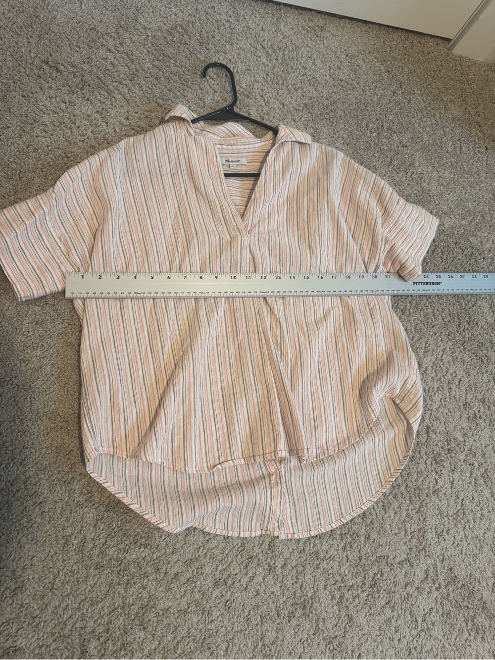Madewell Pink Stripe Short-Sleeve Tunic - Picture 5 of 6